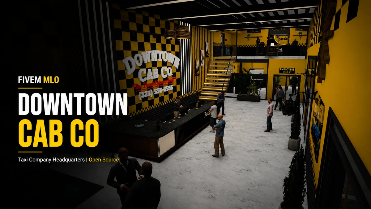 Downtown Cab Co MLO FiveM | Taxi Company Headquarters | Open Source